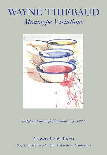 Paint Bowls di Wayne Thiebaud, Stampa in vendita su Singulart