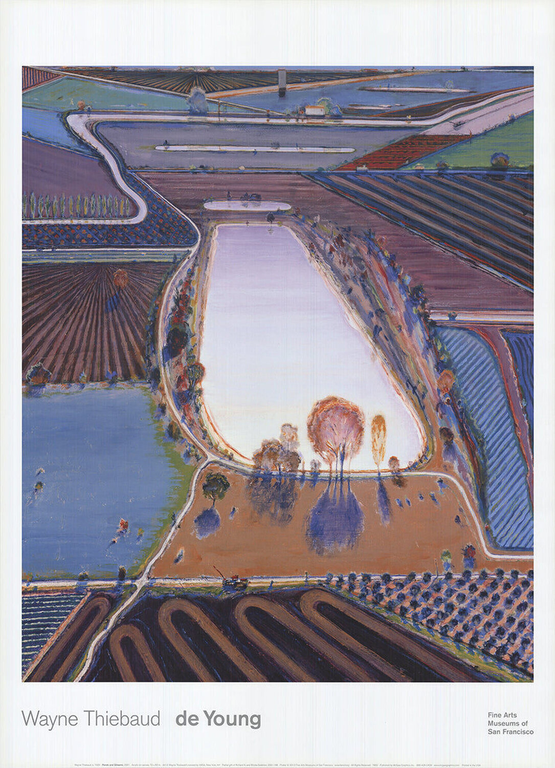 Ponds and Streams de Wayne Thiebaud (2013): Impresión Litografía - Singulart, image size:1085x1500
