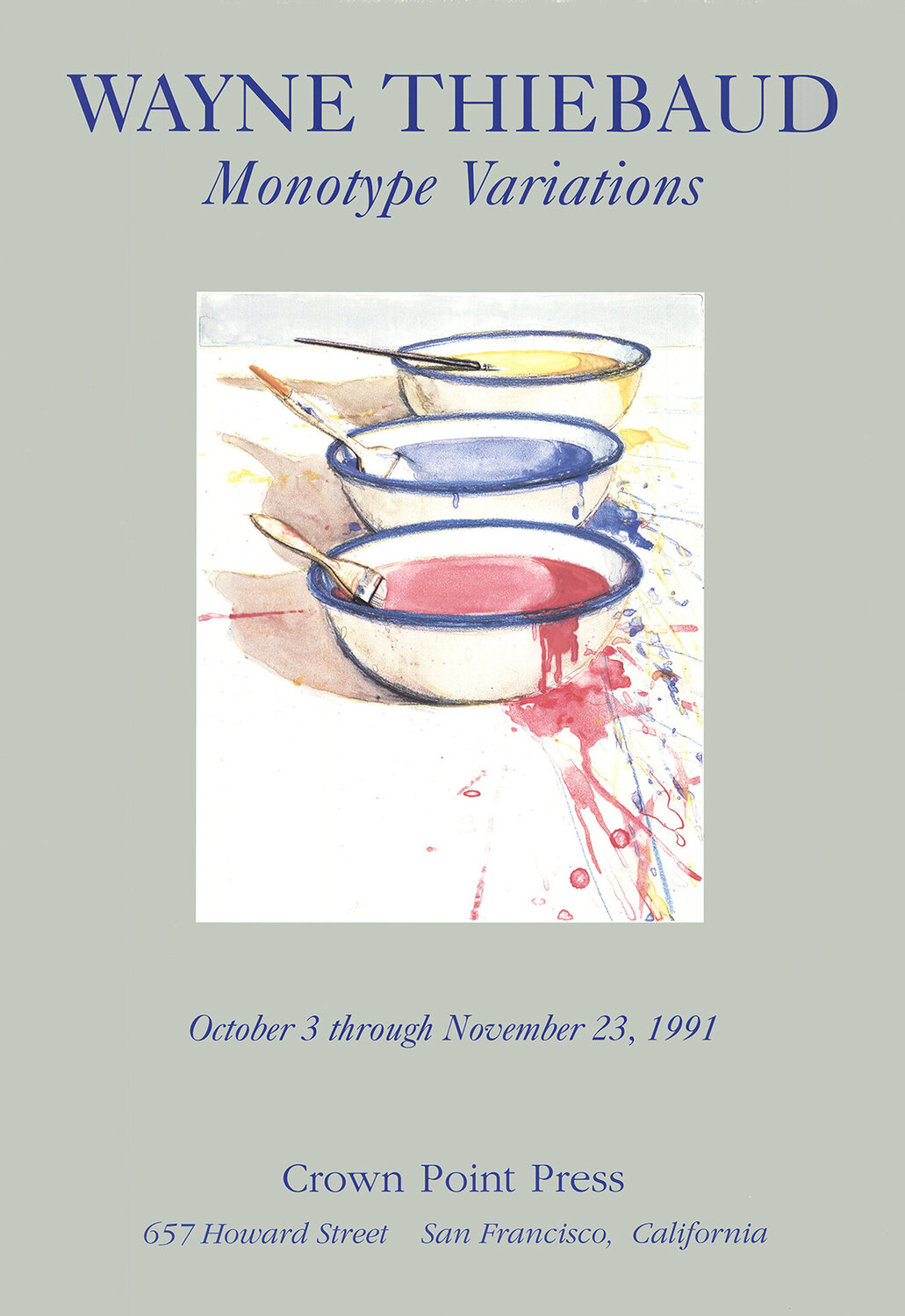 Paint Bowls Wayne Thiebaud