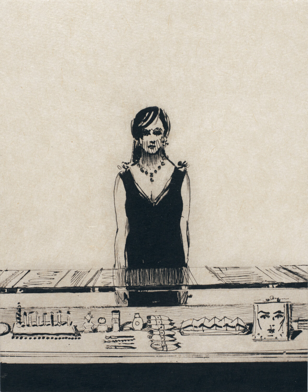Counter Woman Wayne Thiebaud Stampa in vendita