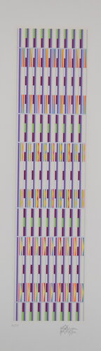 Vertical orchestration purple di Yaacov Agam, Stampa in vendita su Singulart