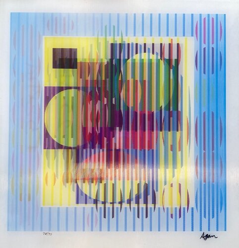 Yellow Haze, from The Evolution Suite I, C van Yaacov Agam, Afdruk te koop op Singulart