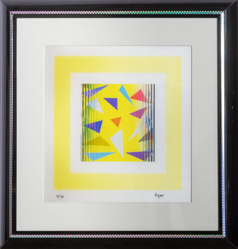 Yellow Abstraction von Yaacov Agam, Druck kaufen auf Singulart