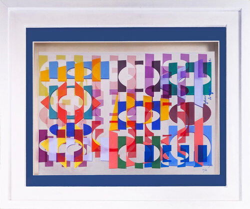 Untitled (signed multidimensional silkscreen print on plexiglass and mirror) de Yaacov Agam, Impresión a la venta en Singulart