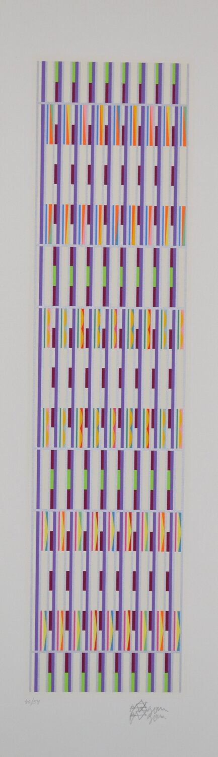 Vertical orchestration purple Yaacov Agam