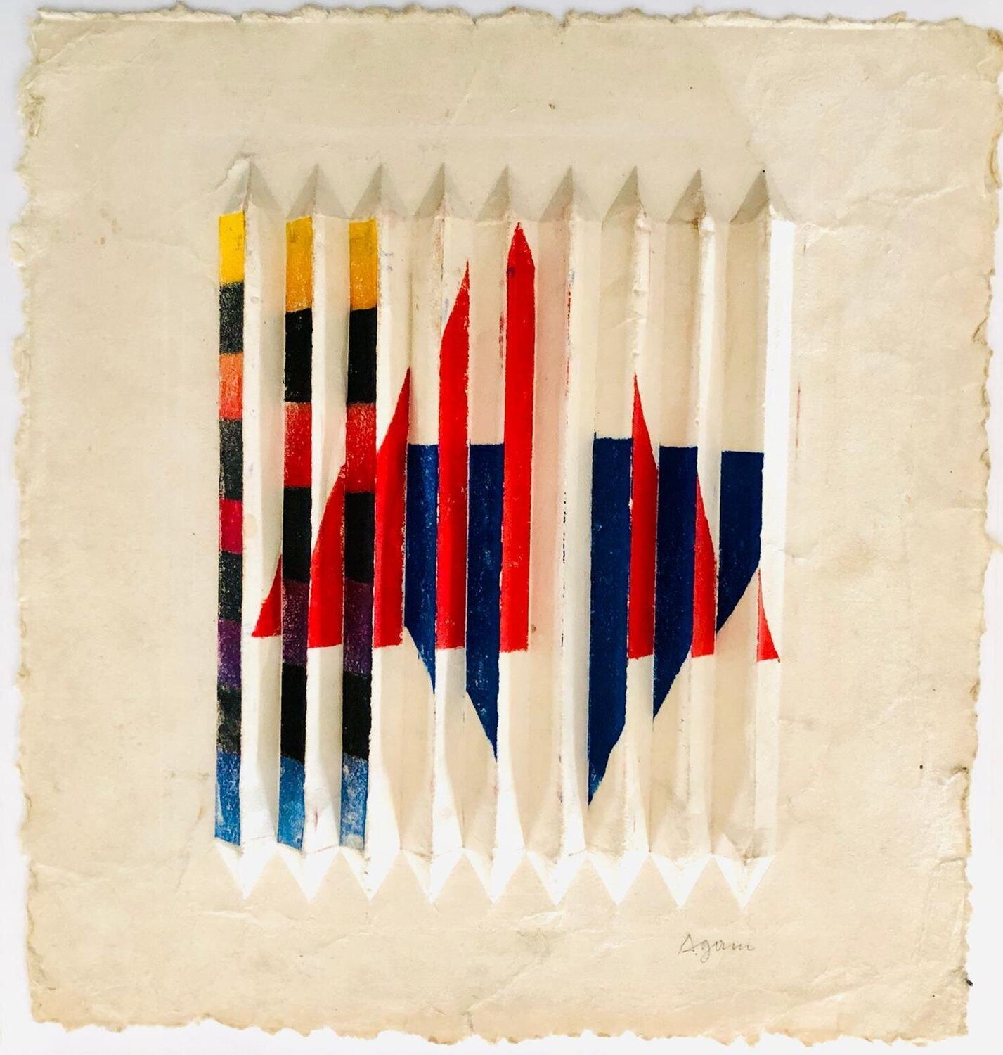 Geometric Abstraction - kinetic wall sculpture Yaacov Agam