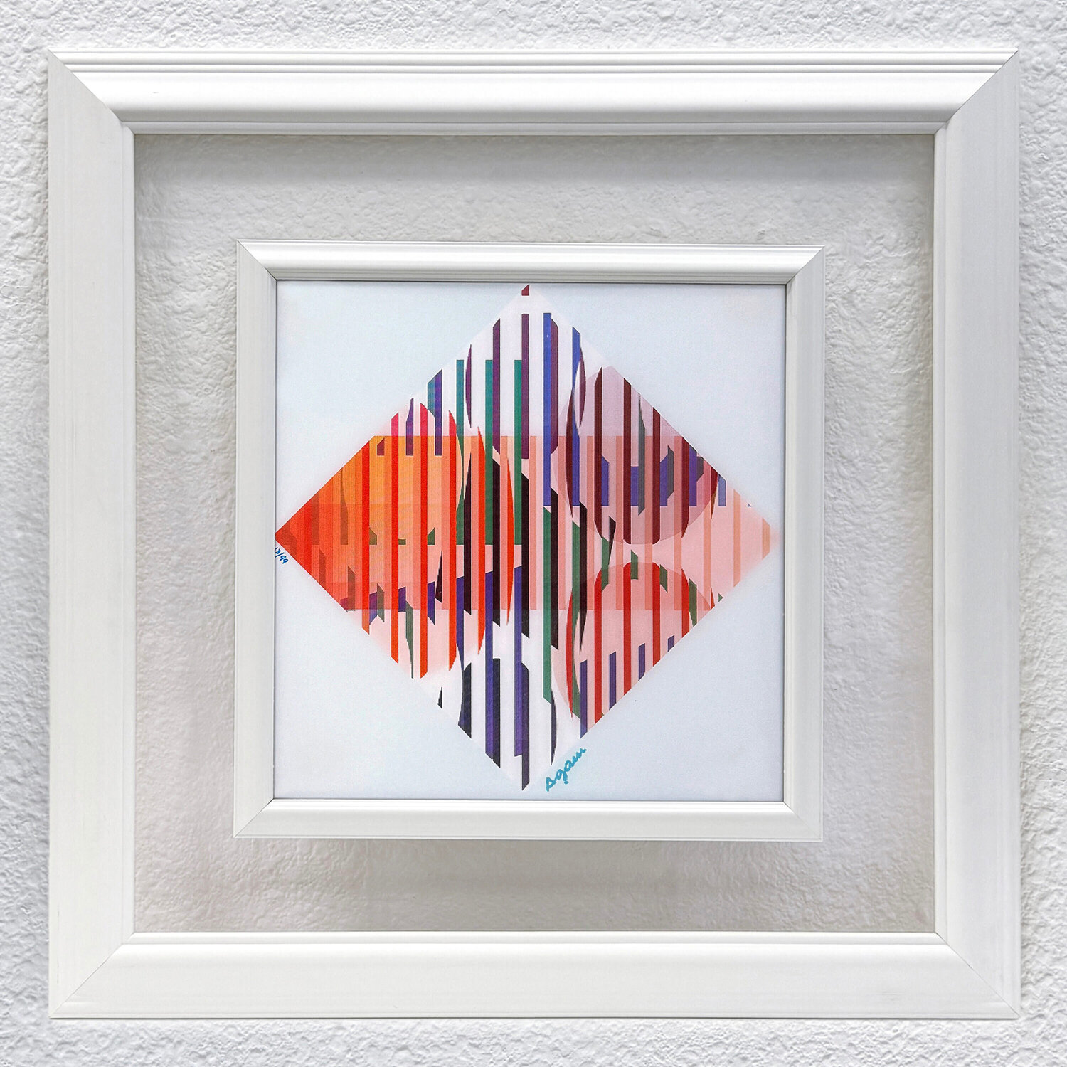 Contradiction 1-3-5 (framed, signed agamograph - 3D lenticular) Yaacov Agam Druck zu verkaufen