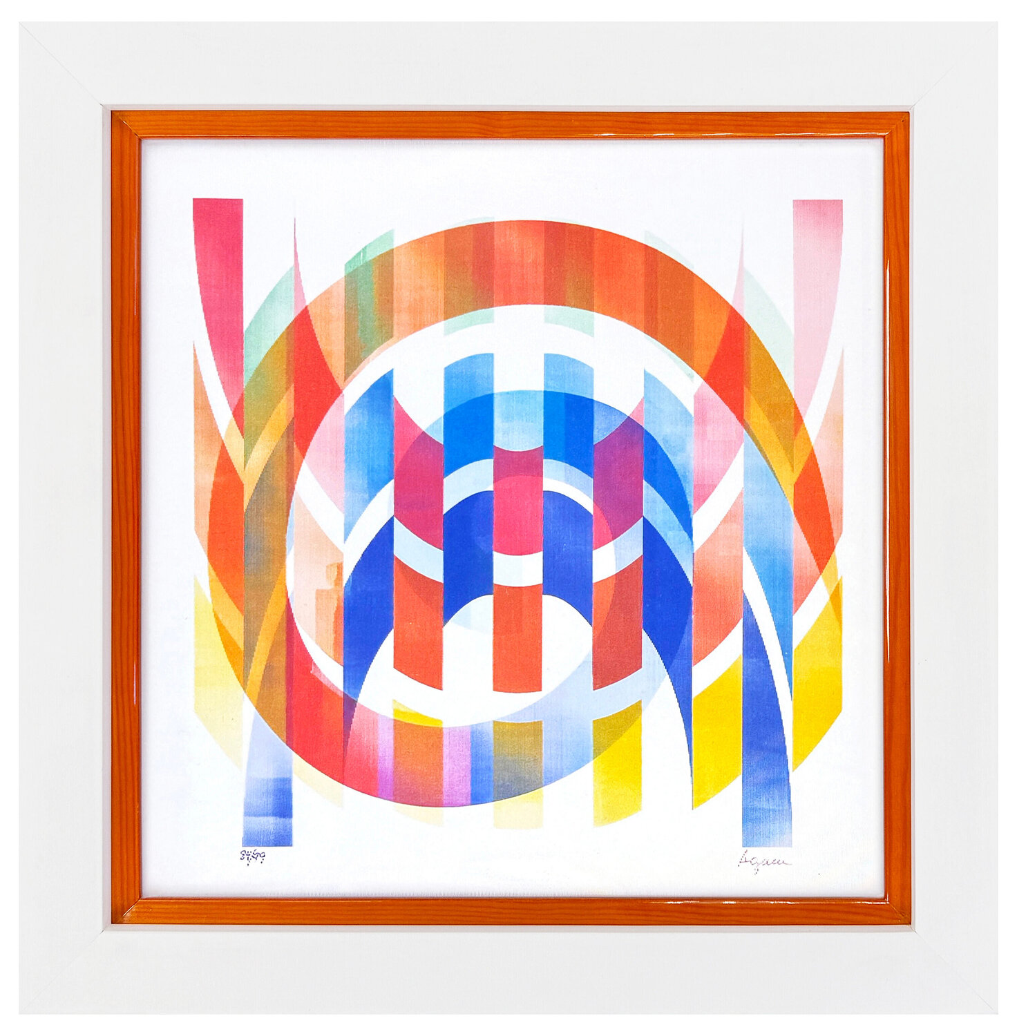 Arches (rare framed, signed agamograph - 3D lenticular) Yaacov Agam