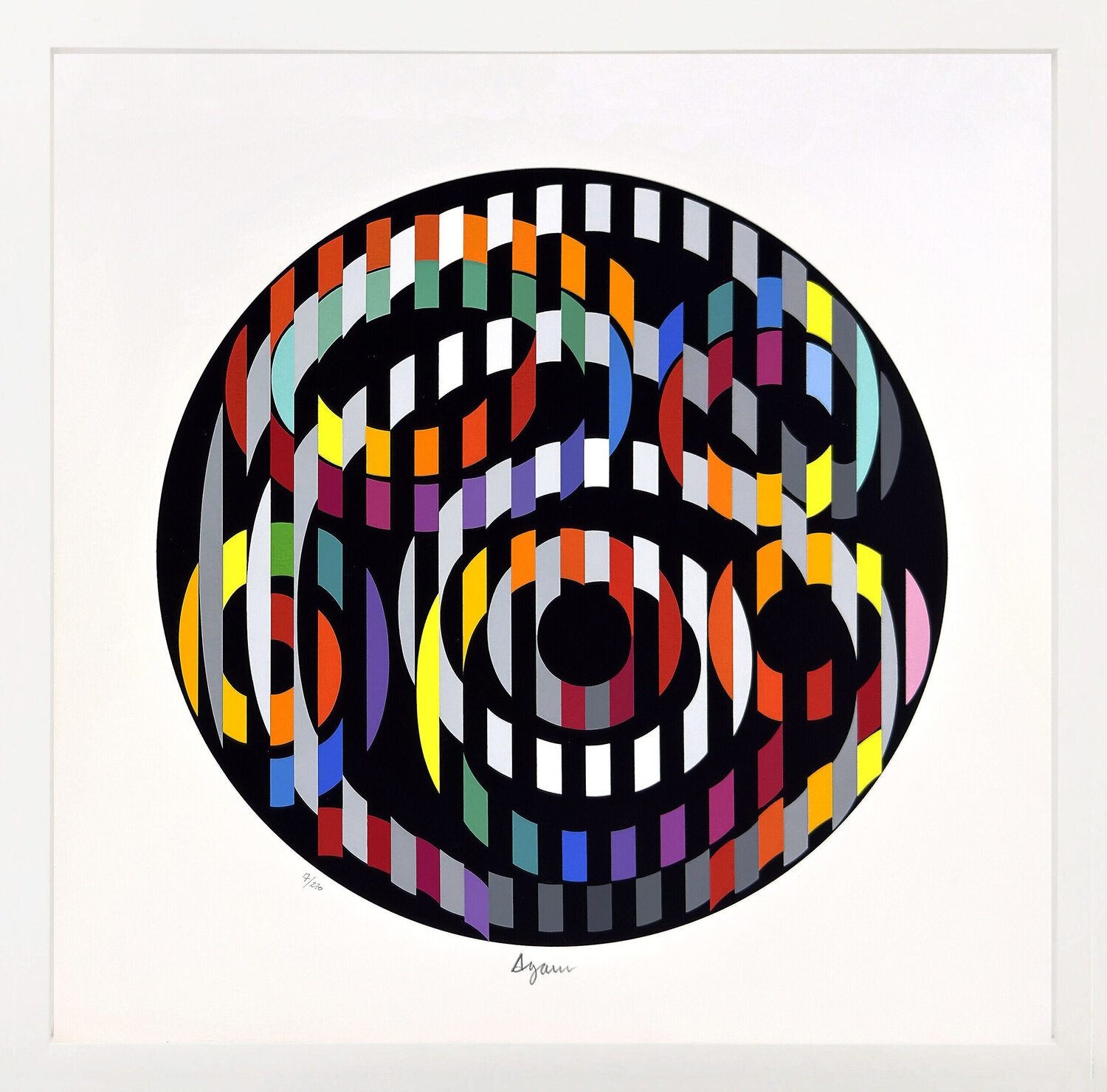 Untitled, from Message of Peace (framed, hand signed serigraph) Yaacov Agam Stampa in vendita