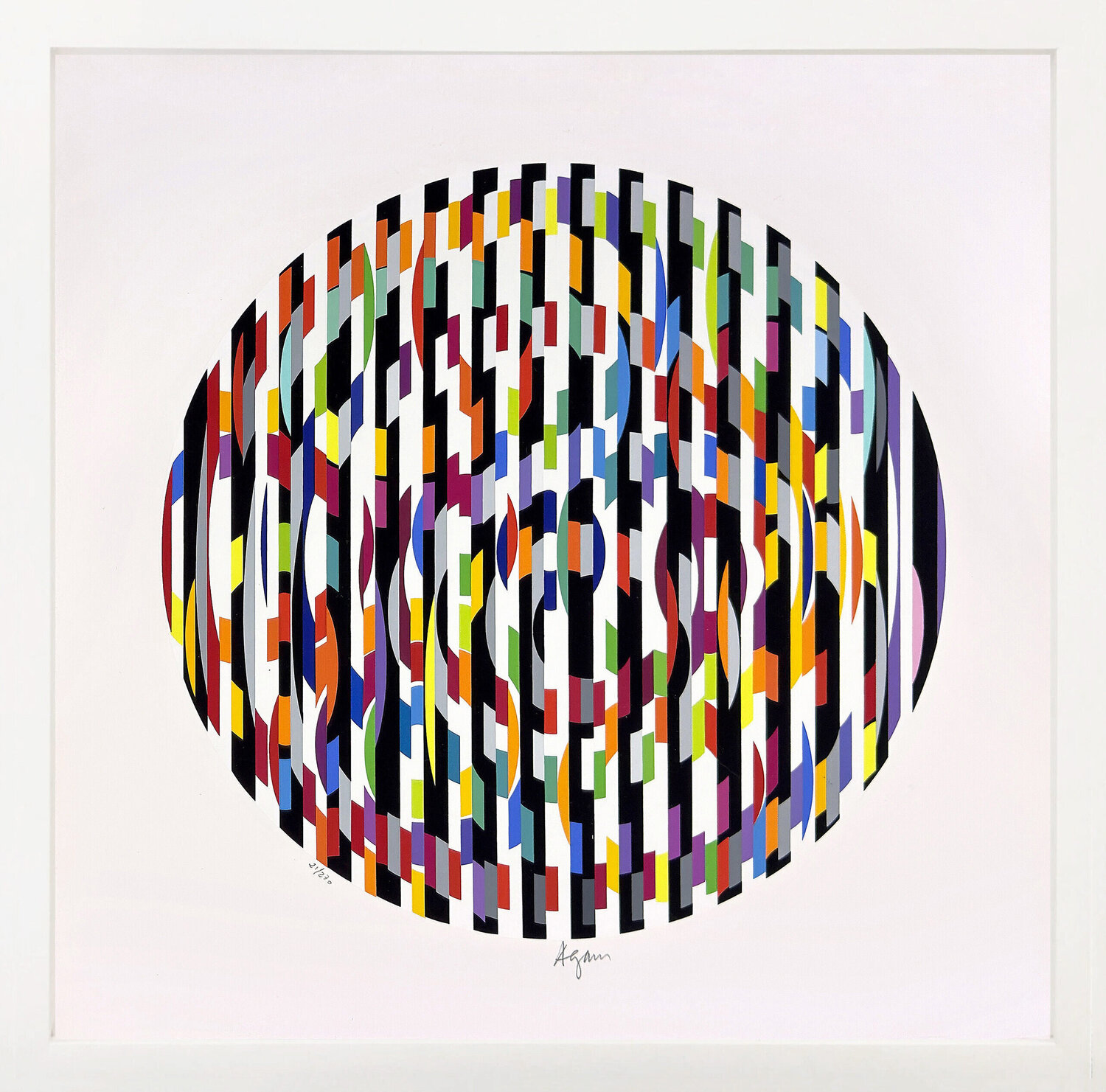Untitled, from Message of Peace (framed, hand signed serigraph) Yaacov Agam Druck zu verkaufen