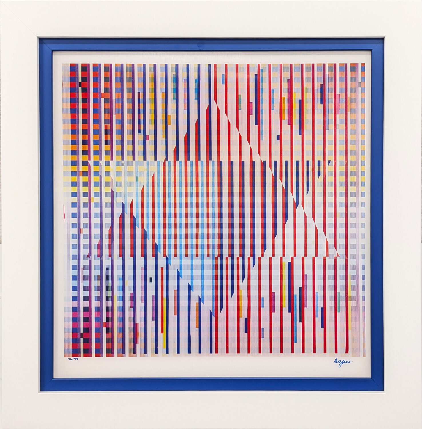 Rainbow Star Agamograph, 3D Lenticular, Hand Signed, Edition of 99, Framed Yaacov Agam Druck zu verkaufen