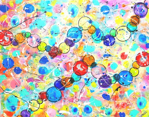 Molécules Bubble (2017) von Karine Langevin Kjl, Malerei kaufen auf Singulart