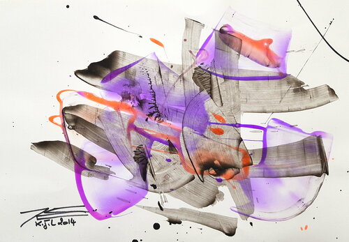 Dessin 14799 Regard violet Karine Langevin Kjl