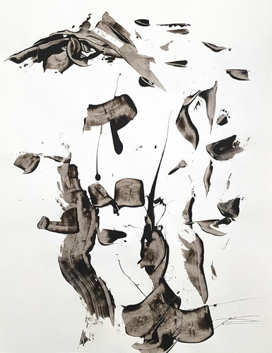 Dessin 201003 Appel - résine sur papier von Karine Langevin Kjl, Zeichnungen kaufen auf Singulart