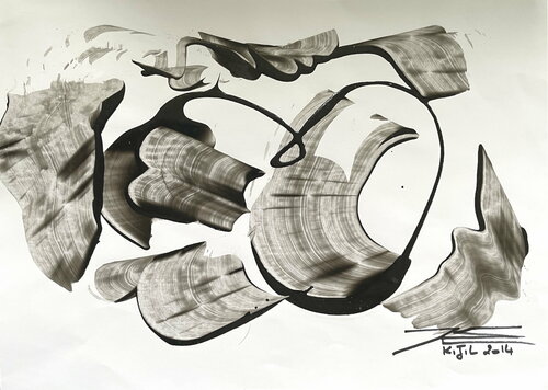 Dessin 329B Le Coeur - Je t'aime Karine Langevin Kjl