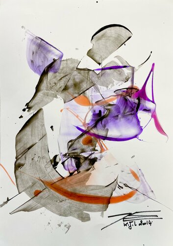 Dessin 14798 Le Tango von Karine Langevin Kjl, Werk auf Papier kaufen auf Singulart