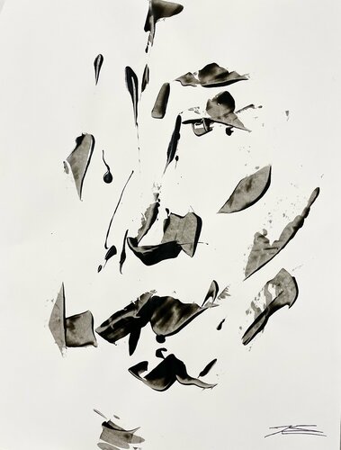 Dessin 122021 « J’y pense » - résine sur papier von Karine Langevin Kjl, Zeichnungen kaufen auf Singulart