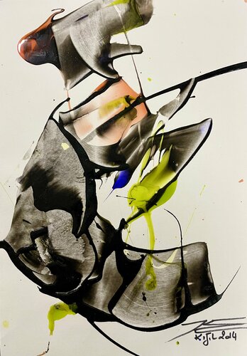 Dessin 14753 - Le Ninja masqué von Karine Langevin Kjl, Werk auf Papier kaufen auf Singulart