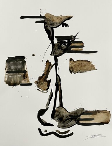 Le Dictateur 24 02 2022 - Résine sur papier von Karine Langevin Kjl, Werk auf Papier kaufen auf Singulart