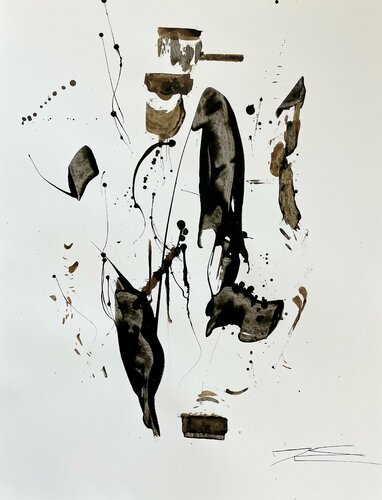 Résine sur papier « En Vue. » N°03032022 von Karine Langevin Kjl, Werk auf Papier kaufen auf Singulart