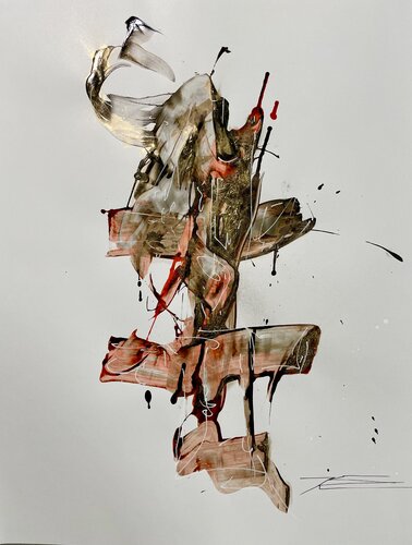 La Couronne 221605 par Karine Langevin Kjl, Œuvre sur papier en vente sur Singulart