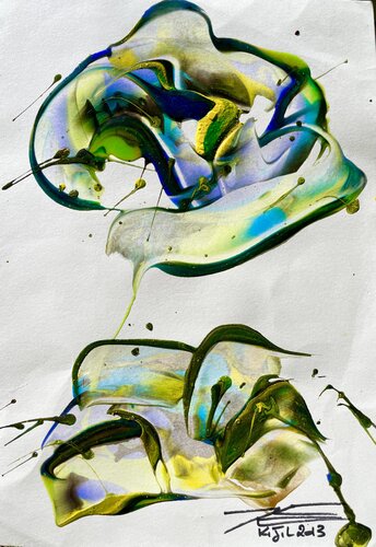 Dessin à la résine O15P15 von Karine Langevin Kjl, Werk auf Papier kaufen auf Singulart