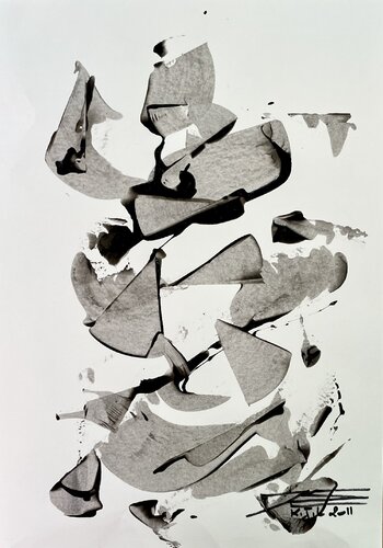 Dessin à la résine 198 par Karine Langevin Kjl, Œuvre sur papier en vente sur Singulart