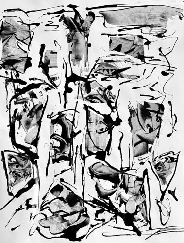 Visage qui rit par Karine Langevin Kjl, Œuvre sur papier en vente sur Singulart