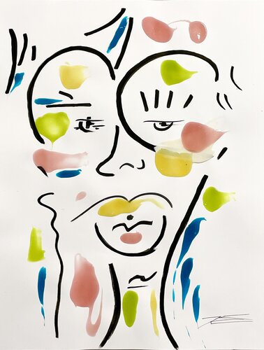 L’Intello - Série « Les M’AS-TU-VU » par Karine Langevin Kjl, Œuvre sur papier en vente sur Singulart