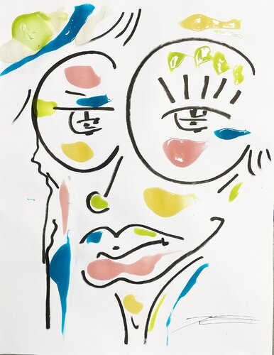 La Maligne - Série « Les M’AS-TU-VU » par Karine Langevin Kjl, Œuvre sur papier en vente sur Singulart