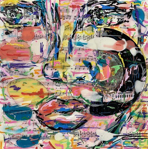 Pop Art & Music van Karine Langevin Kjl, Schilderij te koop op Singulart