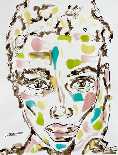 Maeva par Karine Langevin Kjl, Œuvre sur papier en vente sur Singulart
