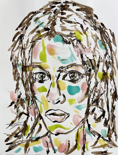 Farouche par Karine Langevin Kjl, Œuvre sur papier en vente sur Singulart