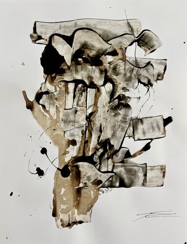 Résine sur papier « 221008 » par Karine Langevin Kjl, Œuvre sur papier en vente sur Singulart