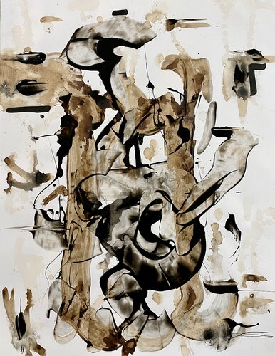 Résine sur papier "221005 Avoir l’Oeil" van Karine Langevin Kjl, Werk op papier te koop op Singulart