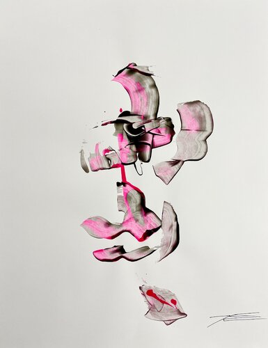 Pink par Karine Langevin Kjl, Œuvre sur papier en vente sur Singulart