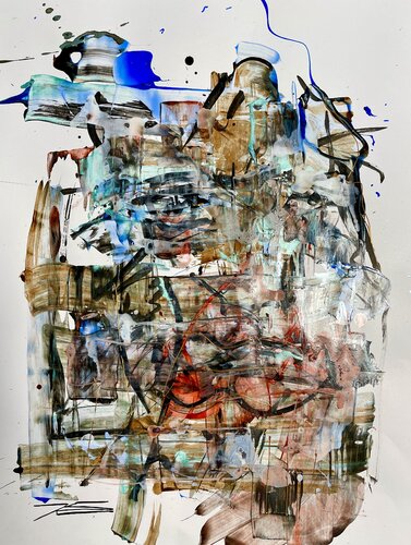 La Muraille de Karine Langevin Kjl, Obra en papel a la venta en Singulart