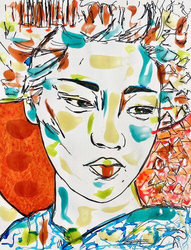 La Japonaise von Karine Langevin Kjl, Werk auf Papier kaufen auf Singulart