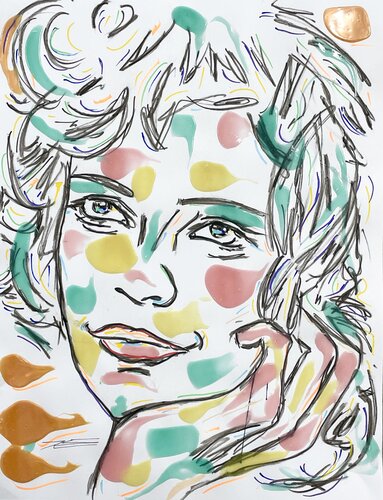 Marilyn par Karine Langevin Kjl, Œuvre sur papier en vente sur Singulart