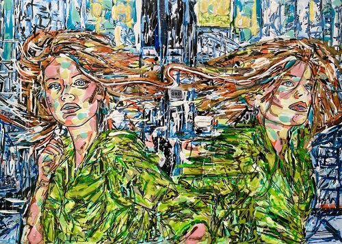 New York Connection van Karine Langevin Kjl, Schilderij te koop op Singulart
