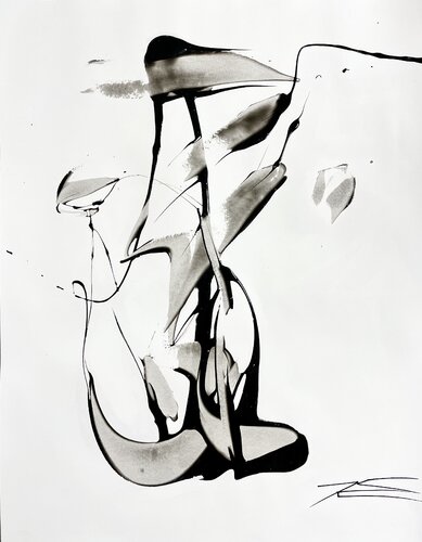 Grâce de Geisha von Karine Langevin Kjl, Werk auf Papier kaufen auf Singulart