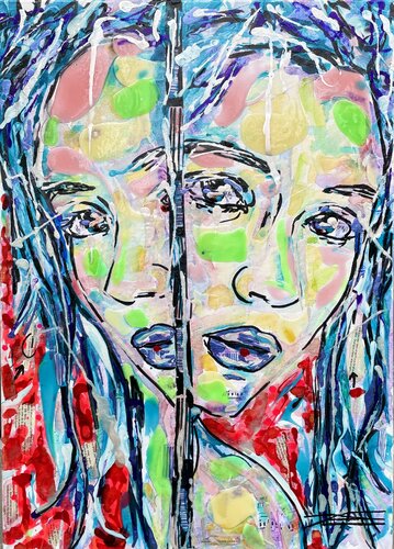 Blanc comme Neige (Jeu de Miroir) von Karine Langevin Kjl, Malerei kaufen auf Singulart