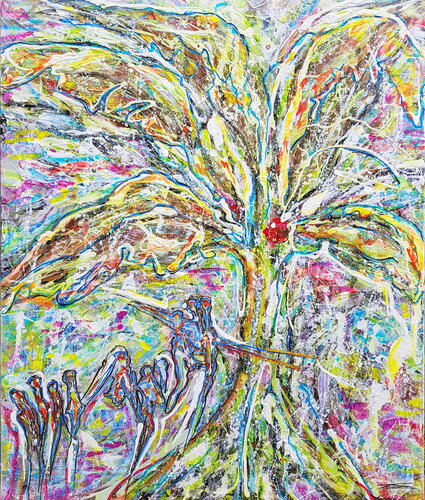 A la Lueur du Bananier von Karine Langevin Kjl, Malerei kaufen auf Singulart