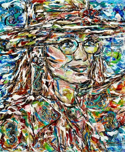 Modern Wild Woman van Karine Langevin Kjl, Schilderij te koop op Singulart
