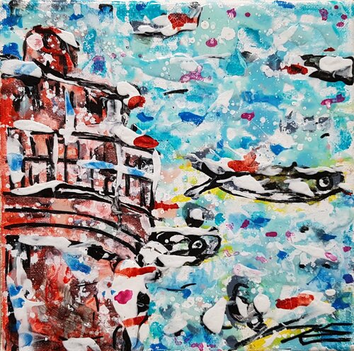 Vol de Poissons au Phare von Karine Langevin Kjl, Malerei kaufen auf Singulart