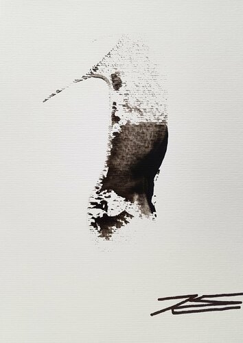 15052 Animal : L'Oiseau von Karine Langevin Kjl, Werk auf Papier kaufen auf Singulart