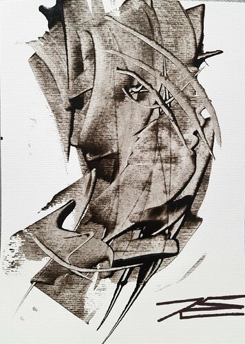 15086 La Lune von Karine Langevin Kjl, Werk auf Papier kaufen auf Singulart