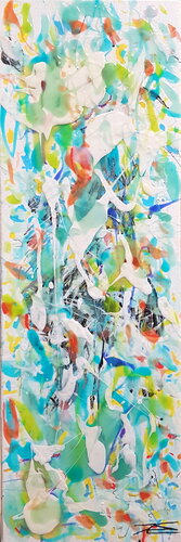Nénuphars en vol par Karine Langevin Kjl, Peinture en vente sur Singulart