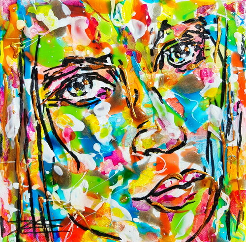 Portrait "Maé" von Karine Langevin Kjl, Malerei kaufen auf Singulart