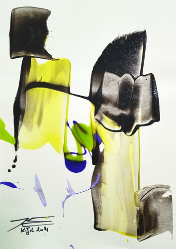 14756 Connection von Karine Langevin Kjl, Werk auf Papier kaufen auf Singulart